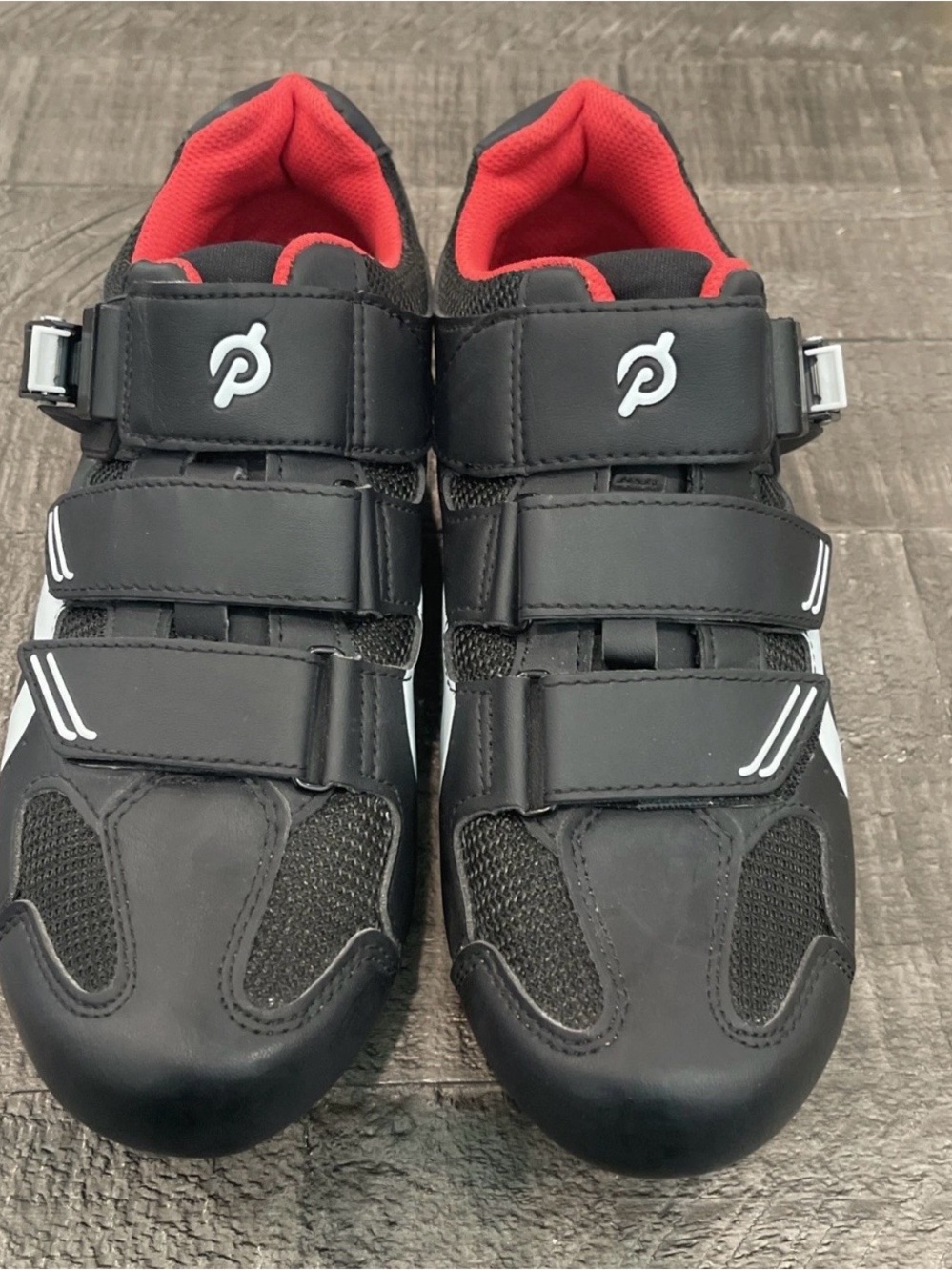 Peloton Black Cycling Shoes with Red Interior Women’s 9